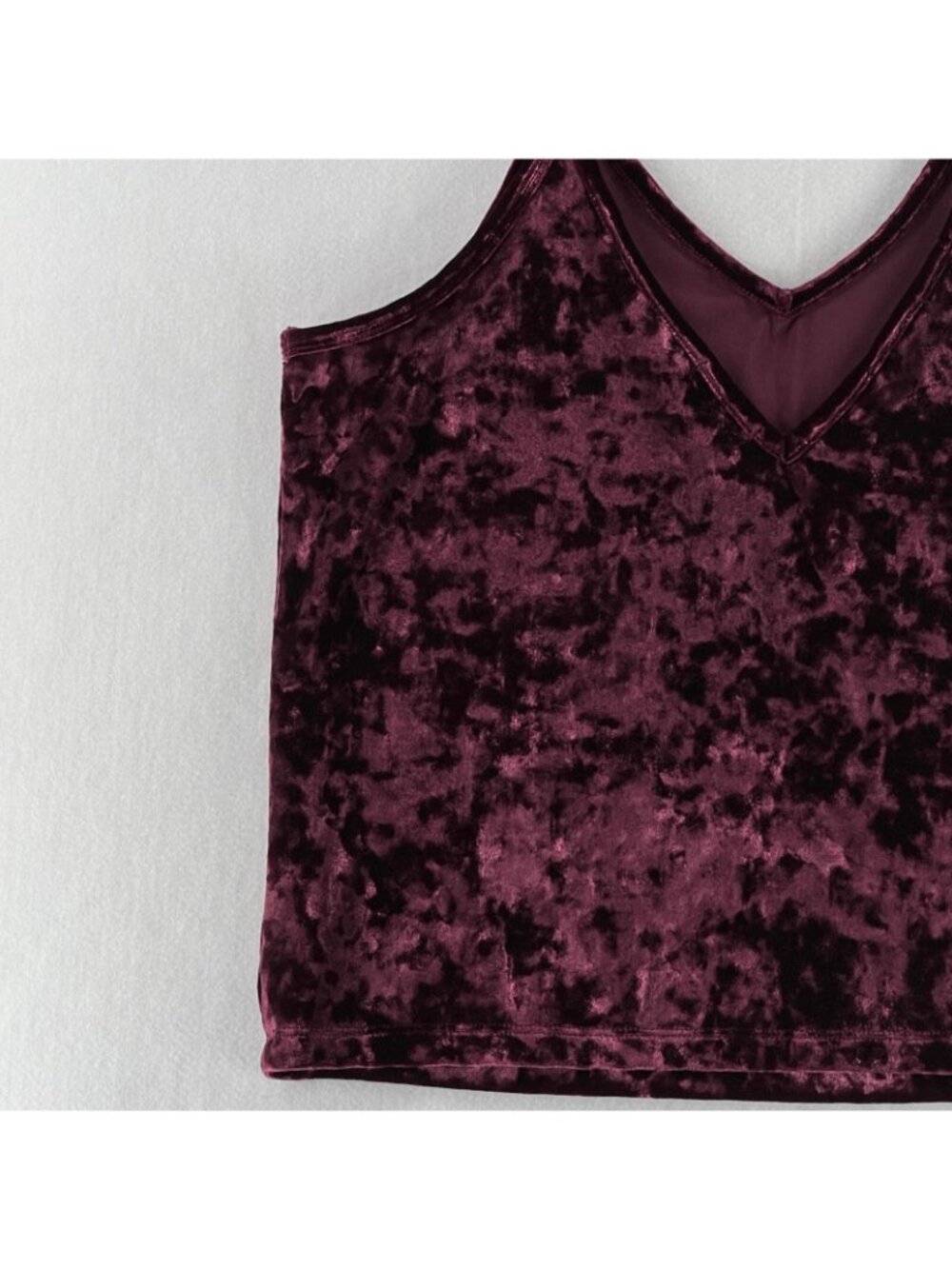 Victoria's Secret Pink Cami Tank Top Womens Size L Sleepwear Sleeveless Burgundy - Picture 5 of 10